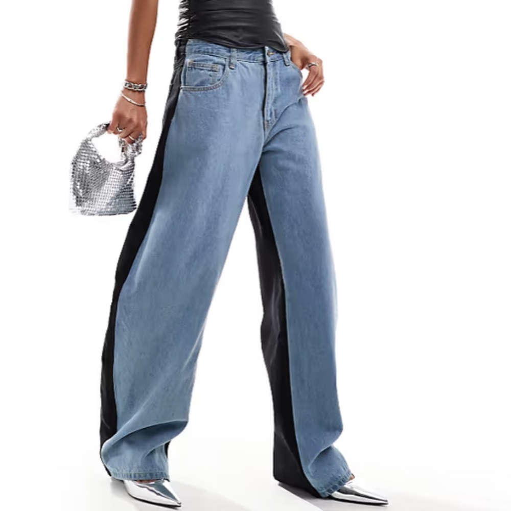 LIONESS | BLUE & BLACK Horseshoe Jeans SPLIT BLUE | S